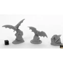 Tabletop Miniatures>Reaper Miniatures Giant Bats (3) #44040 Bones Black Unpainted Plastic Figure - Your Source for Gaming Essentials