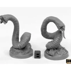 Tabletop Miniatures>Reaper Miniatures Giant Leeches (2) #44031 Bones Black Plastic Unpainted Minis - Your Source for Gaming Essentials
