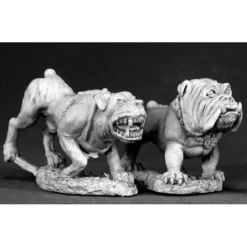 Tabletop Miniatures>Reaper Miniatures Guard Dogs (2 Pieces) #03326 Dark Heaven Unpainted Metal - Your Source for Gaming Essentials
