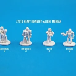 Tabletop Miniatures>Reaper Miniatures Heavy Infantry with Light Mortars (12) Unpainted Metal CAV - Your Source for Gaming Essentials