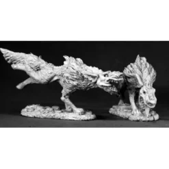 Tabletop Miniatures>Reaper Miniatures Hell Hounds (2 Pieces) #02522 Dark Heaven Unpainted Metal - Your Source for Gaming Essentials