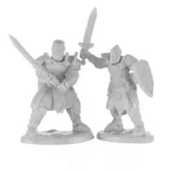 Tabletop Miniatures>Reaper Miniatures Knight Heroes (2) #77676 Unpainted Plastic Bones Mini Figure - Your Source for Gaming Essentials