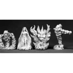Tabletop Miniatures>Reaper Miniatures Lesser Elementals (4 Pcs) #02538 Dark Heaven Unpainted Metal - Your Source for Gaming Essentials