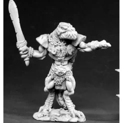 Tabletop Miniatures>Reaper Miniatures Lizardman Tyrant #02408 Dark Heaven Legends Unpainted Metal - Your Source for Gaming Essentials