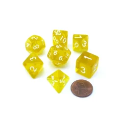 Dice>Reaper Miniatures Lucky Pizza Dungeon Dice - Clear Yellow - Your Source for Gaming Essentials
