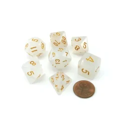 Dice>Reaper Miniatures Lucky Pizza Dungeon Dice - Gem White - Your Source for Gaming Essentials