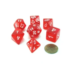 Dice>Reaper Miniatures Lucky Pizza Dungeon Dice - Clear Red - Your Source for Gaming Essentials