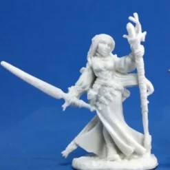 Tabletop Miniatures>Reaper Miniatures Lysette, Elf Wizard #77076 Bones Unpainted Plastic Mini Figure - Your Source for Gaming Essentials