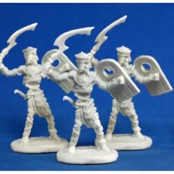Tabletop Miniatures>Reaper Miniatures Mummy Warrior (3) #77146 Bones Unpainted Plastic Mini Figure - Your Source for Gaming Essentials