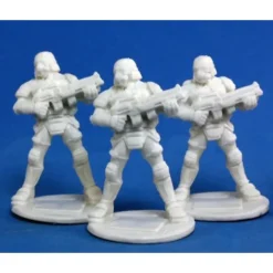 Reaper Miniatures Nova Corp:Soldier (3) #80012 Bones Unpainted Plastic Figure - Your Source for Gaming Essentials Store