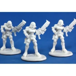 Tabletop Miniatures>Reaper Miniatures Nova Corp:Female (3) #80013 Bones Unpainted Plastic Figure - Your Source for Gaming Essentials