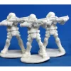 Tabletop Miniatures>Reaper Miniatures Nova Corp:Guard (3) #80011 Bones Unpainted Plastic Mini Figure - Your Source for Gaming Essentials