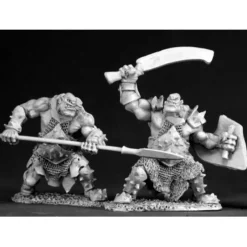 Tabletop Miniatures>Reaper Miniatures Orc Spearman and Swordsman #03400 Dark Heaven Unpainted Metal - Your Source for Gaming Essentials