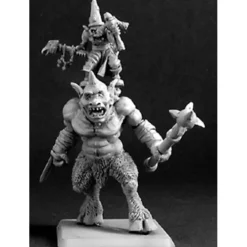 Tabletop Miniatures>Reaper Miniatures Reven Cyclops and Goblin Mage #14396 Reven Unpainted D&D Mini - Your Source for Gaming Essentials