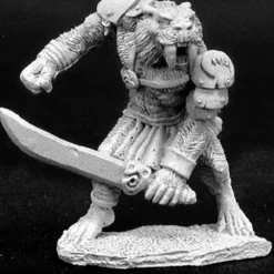 Tabletop Miniatures>Reaper Miniatures Sabertooth Tiger Man #02785 Dark Heaven Unpainted Metal - Your Source for Gaming Essentials
