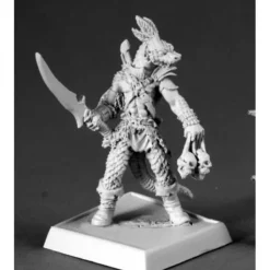 Tabletop Miniatures>Reaper Miniatures Serpentfolk Warrior 60074 Pathfinder Miniatures Unpainted Mini - Your Source for Gaming Essentials