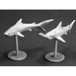 Tabletop Miniatures>Reaper Miniatures Sharks! (2 Pieces) #03622 Dark Heaven Legends Unpainted Metal - Your Source for Gaming Essentials