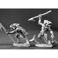 Tabletop Miniatures>Reaper Miniatures Slithe Raiders (2 Pieces) #03161 Dark Heaven Unpainted Metal - Your Source for Gaming Essentials
