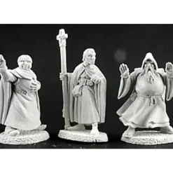 Tabletop Miniatures>Reaper Miniatures Townsfolk VII: Clergy 3 Pcs 02950 Dark Heaven Unpainted Metal - Your Source for Gaming Essentials