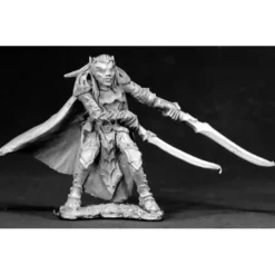 Tabletop Miniatures>Reaper Miniatures Unpainted Dellenin, Dark Elf Swordmaster 03318 Dark Heaven - Your Source for Gaming Essentials