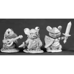 Tabletop Miniatures>Reaper Miniatures Unpainted Mouslings 3P: Bard Thief Knight #03542 Dark Heaven - Your Source for Gaming Essentials