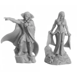 Tabletop Miniatures>Reaper Miniatures Vampire Bloodlords (2) #77727 Bones Unpainted Plastic Figures - Your Source for Gaming Essentials