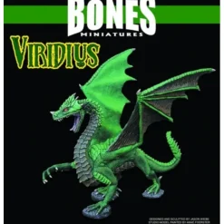 Tabletop Miniatures-Reaper Miniatures Viridius, Great Dragon #77555 Bones Unpainted Plastic Figure - Your Source for Gaming Essentials