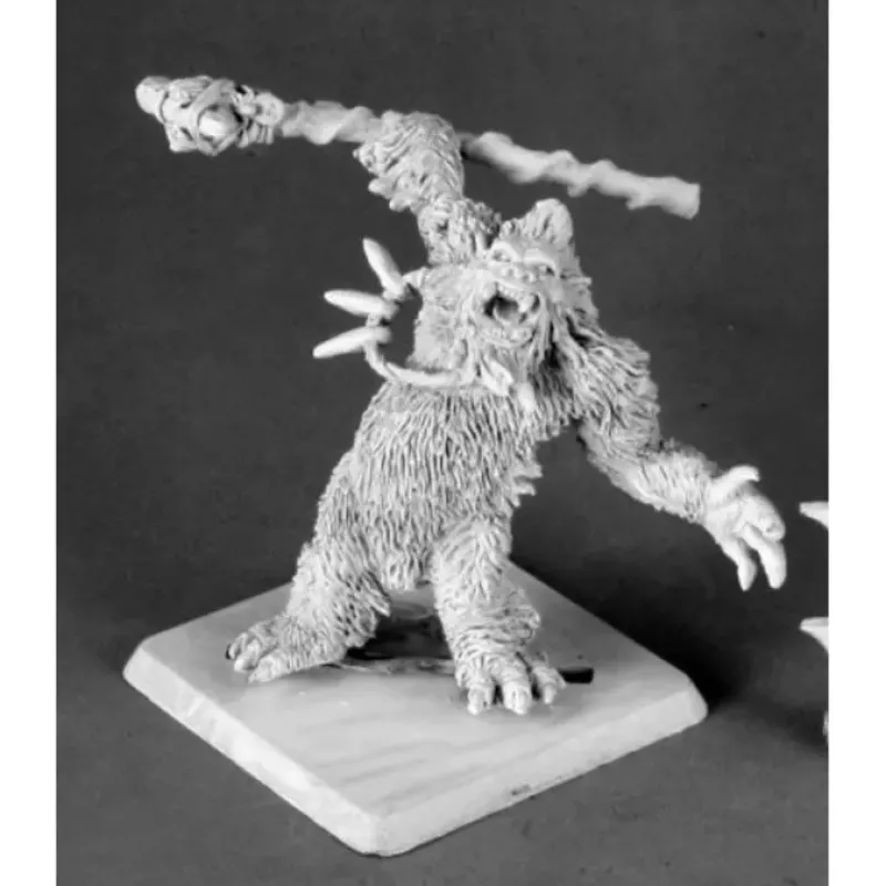 Tabletop Miniatures-Reaper Miniatures Yeti Shaman, Icstd #14574 Icingstead Unpainted RPG Mini Figure - Your Source for Gaming Essentials