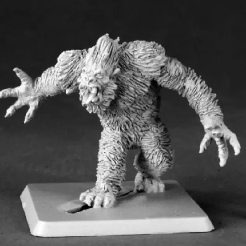 Tabletop Miniatures-Reaper Miniatures Yeti Warrior #14582 Icingstead Unpainted RPG D&D Mini Figure - Your Source for Gaming Essentials