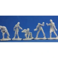 Tabletop Miniatures-Reaper Miniatures Zombies! (5) #77342 Bones Plastic D&D RPG Mini Figure - Your Source for Gaming Essentials