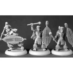 Tabletop Miniatures-Reaper Miniatures Zulu Warriors III (3) #50225 Chronoscope D&D RPG Mini Figure - Your Source for Gaming Essentials