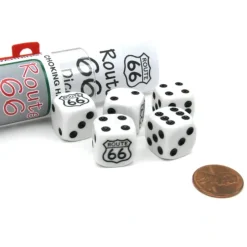 Dice>Route 66 Dice Game with 5 Dice Travel Tube and Gaming Instructions - Your Source for Gaming Essentials