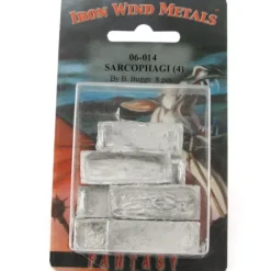 Tabletop Miniatures>Sarcophagi (4) 2 Empty, 1 Occup, 1 w/ Treasure #06-014 Classic Ral Partha Figure - Your Source for Gaming Essentials