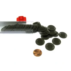 Cards-Set of 50 7/8" Easy Stacking Plastic Mini Playing Poker Chips - Brown - Your Source for Gaming Essentials