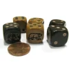 Dice>Set of 6 Bear 16mm D6 Round Edge Animal Dice - 3 Each of Black and Brown - Your Source for Gaming Essentials