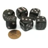Dice>Set of 6 Black Bear 16mm D6 Round Edge Animal Dice - Your Source for Gaming Essentials