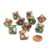 Dice>Set of 10 Chessex D10 Dice - Gemini Copper-Green with White Numbers - Your Source for Gaming Essentials