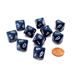 Dice>Set of 10 Chessex D10 Dice - Speckled Stealth - Your Source for Gaming Essentials