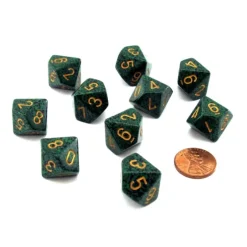 Dice>Set of 10 Chessex D10 Dice - Speckled Golden Recon - Your Source for Gaming Essentials