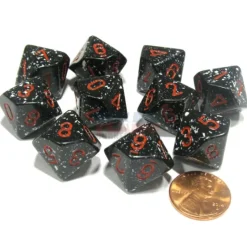 Dice>Set of 10 Chessex D10 Dice - Speckled Space - Your Source for Gaming Essentials