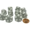Dice>Set of 10 Chessex Frosted D10 Dice - Smoke with White Numbers - Your Source for Gaming Essentials