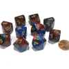 Dice>Set of 10 Chessex Gemini D10 Dice - Blue-Red with Gold Numbers - Your Source for Gaming Essentials