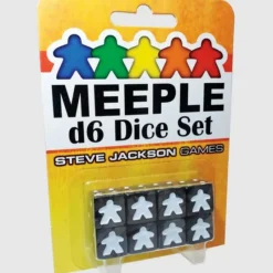 Dice>Set of 8 D6 Meeple Dice - Black - Your Source for Gaming Essentials