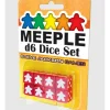 Dice>Set of 8 D6 Meeple Dice - Red - Your Source for Gaming Essentials