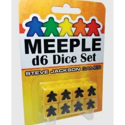 Dice>Set of 8 D6 Meeple Dice - Yellow - Your Source for Gaming Essentials