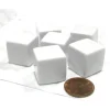 Dice>Set of 6 D6 19mm Blank Opaque Dice with Customizable Stickers - Solid White - Your Source for Gaming Essentials