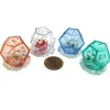 Dice>Set of 4 D12 25mm Double Dice, 2-In-1 Dice - 1 Each of Green Red Blue Clear - Your Source for Gaming Essentials