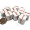 Dice>Set of 10 D6 16mm Educational Spanish Interrogative Questions Dice- White w/ Red - Your Source for Gaming Essentials