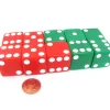 Dice>Set of 10 D6 25mm Large Opaque Jumbo Christmas Dice - 5 Each of Red and Green - Your Source for Gaming Essentials