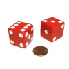 Dice>Set of 2 D6 25mm Large Opaque Jumbo Dice - Red with White Pips - Your Source for Gaming Essentials